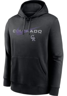 Nike Colorado Rockies Mens Black Swoosh Neighborhood Long Sleeve Hoodie