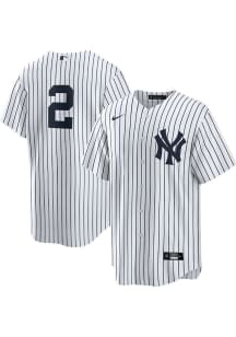 Derek Jeter New York Yankees Mens Replica Home Number Jersey - White