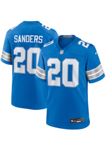Barry Sanders  Nike Detroit Lions Blue 2024 Alt Game Football Jersey