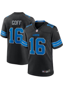 Jared Goff  Nike Detroit Lions Black 2024 Alt Game Football Jersey