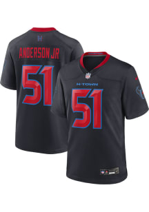 Will Anderson Jr  Nike Houston Texans Navy Blue 2024 Alt Game Football Jersey