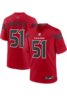 Will Anderson Jr  Nike Houston Texans Red 2024 Alt Game Football Jersey