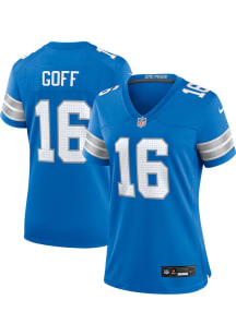 Jared Goff  Nike Detroit Lions Womens Blue 2024 Home Game Football Jersey