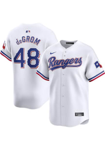 Jacob DeGrom Nike Texas Rangers Mens White Home 2024 Limited Baseball Jersey