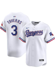 Leody Taveras Nike Texas Rangers Mens White Home 2024 Limited Baseball Jersey