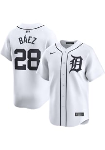 Javier Baez Nike Detroit Tigers Mens White Home 2024 Limited Baseball Jersey