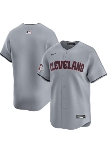 Nike Cleveland Guardians Mens Grey Road 2024 Limited Baseball Jersey