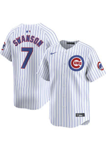 Dansby Swanson Nike Chicago Cubs Mens White Home 2024 Limited Baseball Jersey