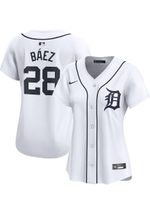 Javier Baez Nike Detroit Tigers Womens White Home Graphic Limited Baseball Jersey