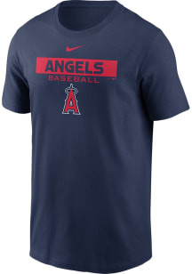 Nike Los Angeles Angels Navy Blue Wordmark Short Sleeve T Shirt