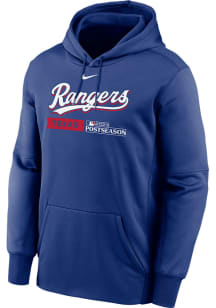 Nike Texas Rangers Mens Blue 2023 AC Postseason Participant Dugout Hood