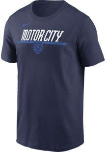 Nike Detroit Tigers Navy Blue City Connect Wordmark Short Sleeve T Shirt