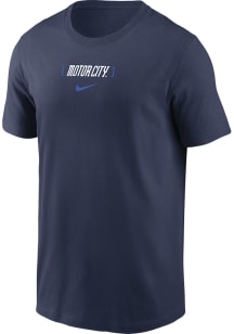 Nike Detroit Tigers Navy Blue City Connect Script Short Sleeve T Shirt