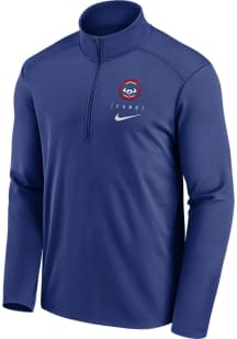 Nike Chicago Cubs Mens Blue Franchise Logo Pacer Long Sleeve Qtr Zip Pullover