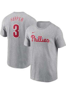 Bryce Harper Philadelphia Phillies Grey Alt FUSE Short Sleeve Player T Shirt