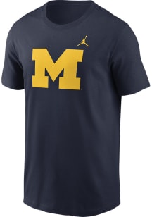 Nike Michigan Wolverines Blue Primary Logo Short Sleeve T Shirt