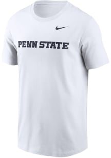Nike Penn State Nittany Lions White Wordmark Graphic Short Sleeve T Shirt