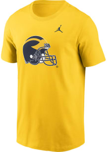Nike Michigan Wolverines Yellow Alt Logo Short Sleeve T Shirt