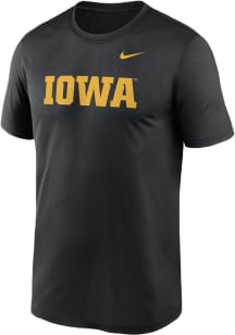 Nike Iowa Hawkeyes Black Dri-Fit Legend Design Short Sleeve T Shirt