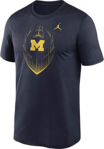 Nike Michigan Wolverines Blue Dri-Fit Legend Design Short Sleeve T Shirt