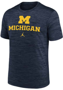Nike Michigan Wolverines Blue Velocity Short Sleeve T Shirt