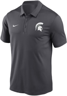 Nike Michigan State Spartans Mens Anthracite Franchise Short Sleeve Polo