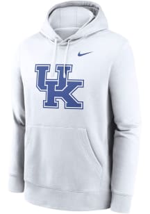 Nike Kentucky Wildcats Mens White Club Fleece Long Sleeve Hoodie