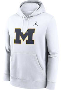 Nike Michigan Wolverines Mens White Club Fleece Ultimate Design Long Sleeve Hoodie