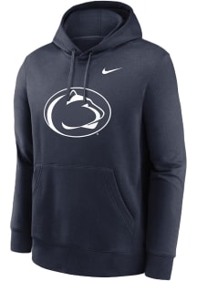 Nike Penn State Nittany Lions Mens Navy Blue Club Fleece Premium Long Sleeve Hoodie