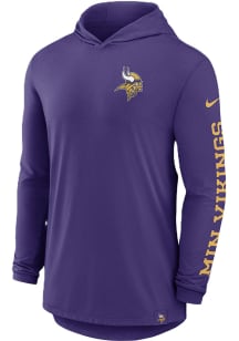 Nike Minnesota Vikings Mens Purple Blitz Dri-Fit Long Sleeve Lightweight Hoodie