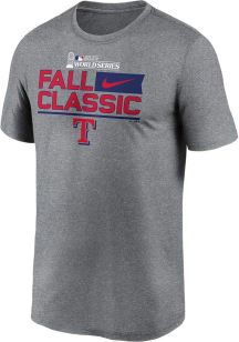 Nike Texas Rangers Grey 2023 World Series Participants Graphic Short Sleeve T Shirt