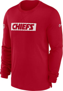 Nike Kansas City Chiefs Red Sideline Player Long Sleeve T-Shirt