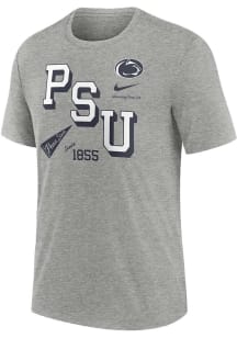Nike Penn State Nittany Lions Grey Diagonal Stacked Short Sleeve Fashion T Shirt