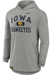 Nike Iowa Hawkeyes Mens Grey Number One Long Sleeve Lightweight Hoodie