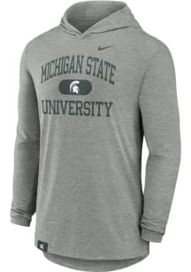 Nike Michigan State Spartans Mens Grey Number One Long Sleeve Lightweight Hoodie