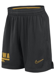 Nike Iowa Hawkeyes Mens Black Sideline Design Shorts