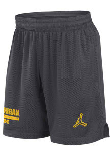 Nike Michigan Wolverines Mens Anthracite Sideline Shorts