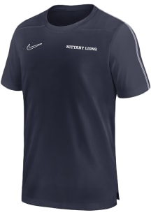 Nike Penn State Nittany Lions Navy Blue Sideline Coach Short Sleeve T Shirt