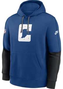 Nike Indianapolis Colts Mens Blue Sideline Club Long Sleeve Hoodie