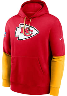Nike Kansas City Chiefs Mens Red Sideline Club Long Sleeve Hoodie
