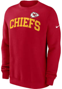 Nike Kansas City Chiefs Mens Red Club Long Sleeve Crew Sweatshirt