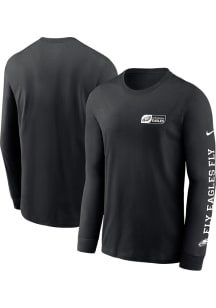 Nike Philadelphia Eagles Black Team Name Long Sleeve T Shirt