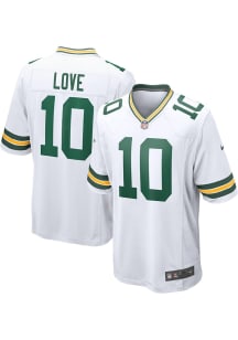 Jordan Love   Green Bay Packers White Game Football Jersey