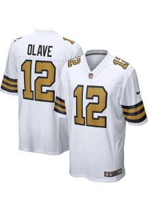 Chris Olave  Nike New Orleans Saints White Game Football Jersey
