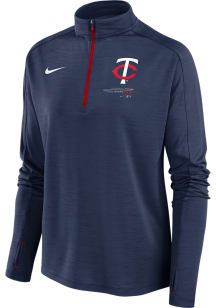 Nike Minnesota Twins Womens Navy Blue Local Qtr Zip Pullover
