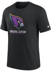 Nike Arizona Cardinals Black Crucial Catch Short Sleeve Fashion T Shirt