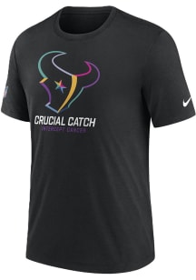 Nike Houston Texans Black Crucial Catch Short Sleeve Fashion T Shirt