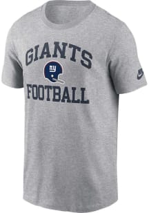 Nike New York Giants Grey Rewind Logo Essential Cotton Short Sleeve T Shirt