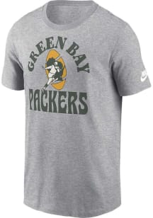 Nike Green Bay Packers Grey Team Name Short Sleeve T Shirt