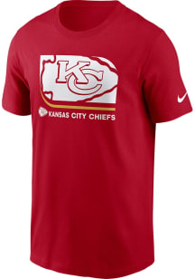 Nike Kansas City Chiefs Red Team Name Short Sleeve T Shirt